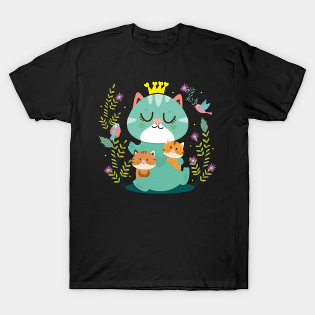 Mother cat T-Shirt by Mjdaluz